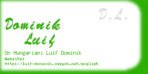 dominik luif business card